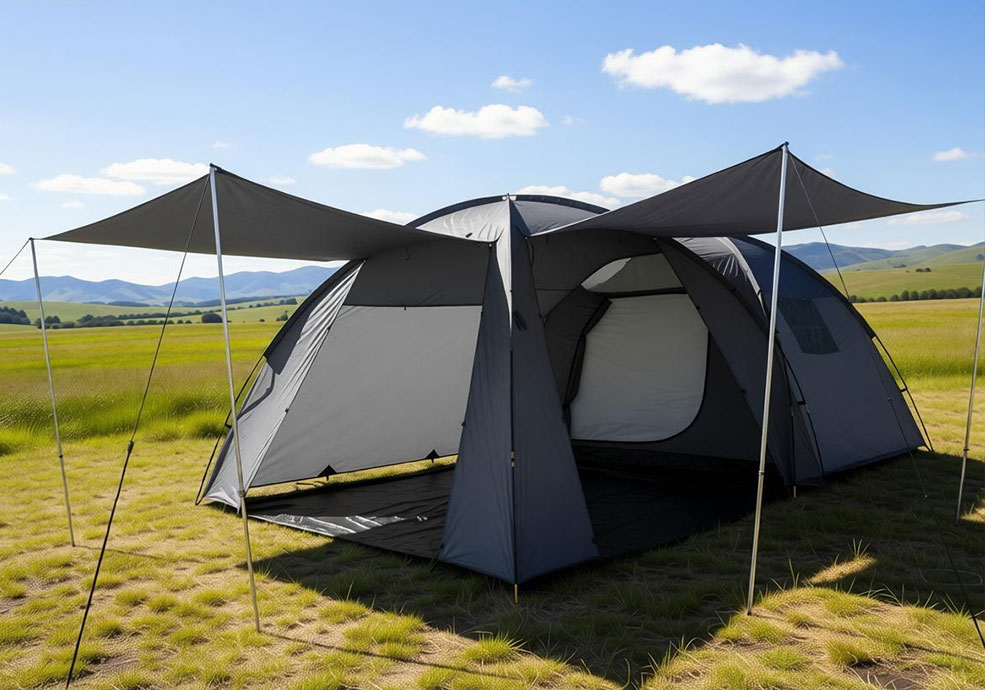 Семейная водонепроницаемая двухслойная кемпинговая палатка на 5-6 человек