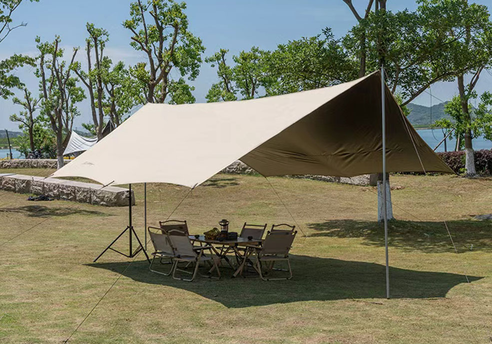 Навес для улицы из ткани Оксфорд 150D с брезентом с покрытием из черного титана