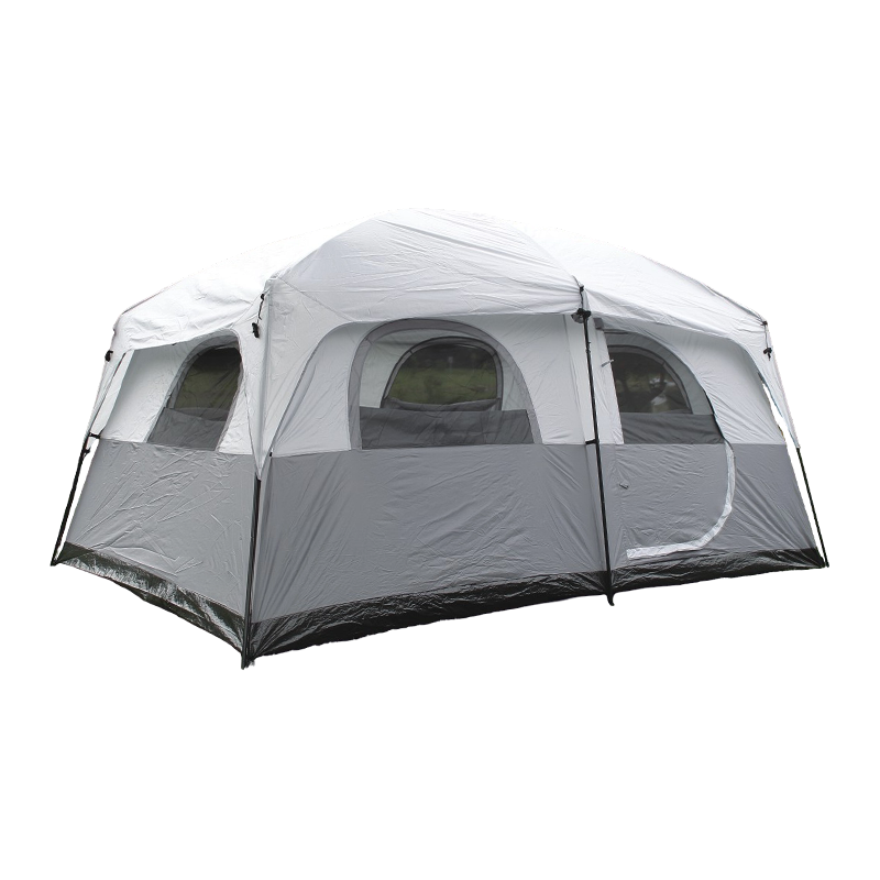 Просторная кемпинговая палатка на 10 человек со стальной опорой